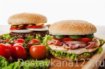 доставка гамбургеров и чизбургеров